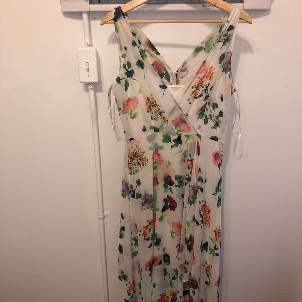 Calvin Klein MIDI White Floral Summer Dress
